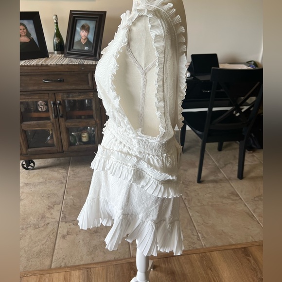 White Dress with Ruffles - Picture 3 of 3